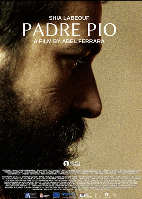 Abel Ferrara’s PADRE PIO, Starring Shia LeBeouf, To Have North American Premiere at Mammoth Film Festival