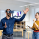 Metaverse Testing By a Man and a Woman in the Office