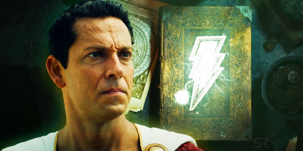 Zachary Levi as Shazam and the Wizard's Book