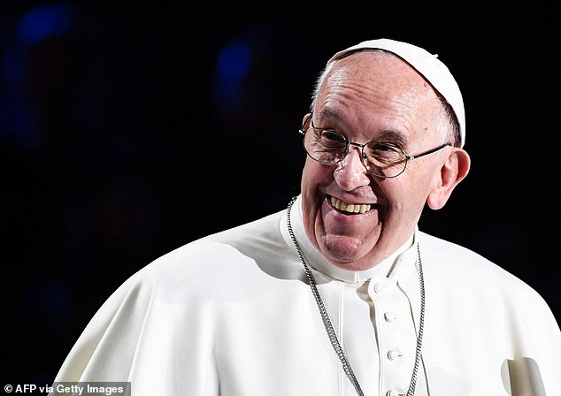 Pope Francis, 86, said celibacy was only a 'temporary prescription' and there was also 'no contradiction' for a priest to marry