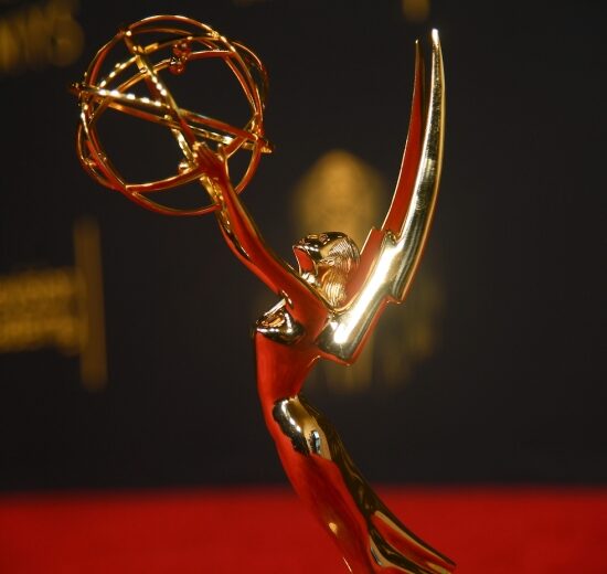A view of an Emmy statuette