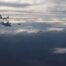 A pair of American B-52 Stratofortress nuclear-capable bombers have taken part in a mission over Europe with three other NATO allies, footage released today has shown (pictured), in a show of strength from the western military alliance.
