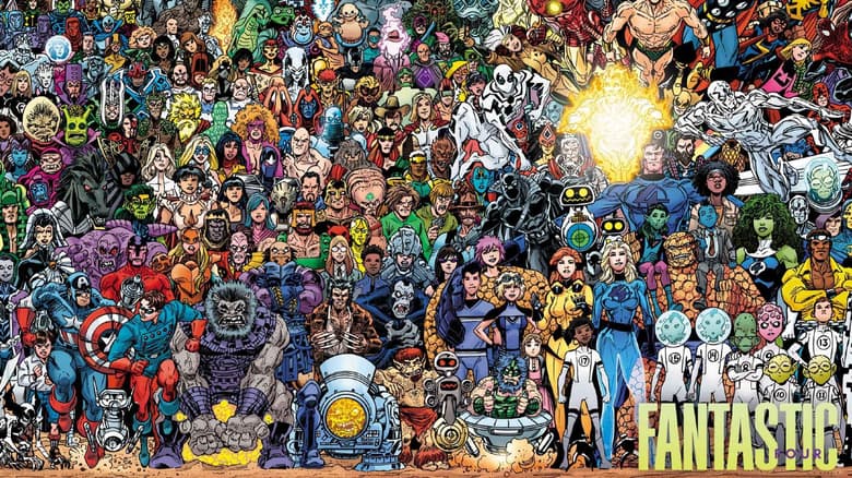 See Guest Stars from Fantastic Four's 700-Issue History on Scott Koblish's Full Connecting Wraparound Cover