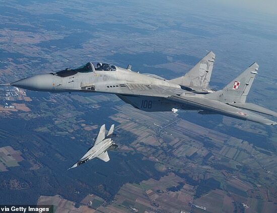 Poland will send Soviet-designed MiG-29 fighter jets (file image) to Ukraine in the coming days, the president said today, making it the first NATO member to fulfill Kyiv's increasingly urgent requests for warplanes in their fight against Russia