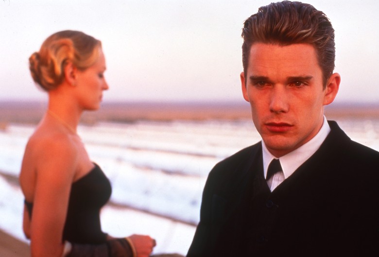 GATTACA, from left: Uma Thurman, Ethan Hawke, 1997. © Columbia Pictures / Courtesy Everett Collection