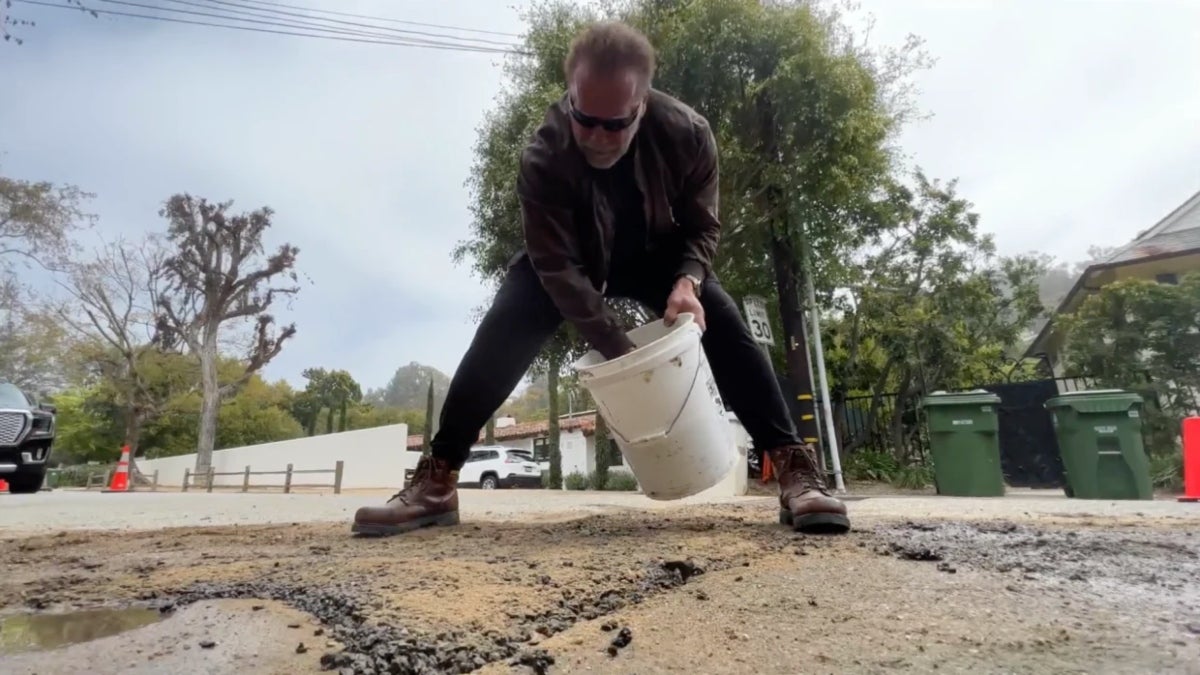 Arnold Schwarzenegger Pumps Up SoCal Gas’ Pothole Fix