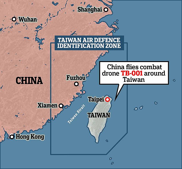 China flies combat drone around Taiwan – showing ability to strike the island’s east coast bases