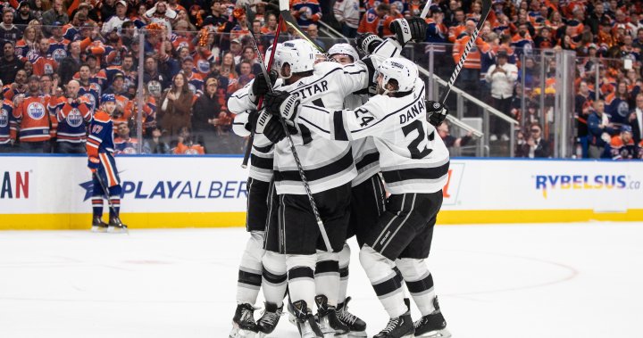 Edmonton Oilers can’t preserve lead in OT loss to Los Angeles Kings in Game 1