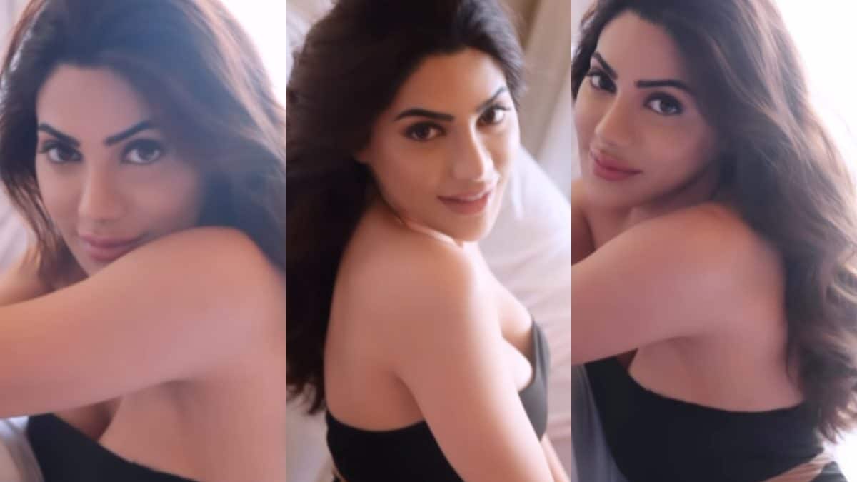 HOT! Nikki Tamboli Goes Bold As She Poses in Bed Wearing See-through Dress for Sexy Video; Watch