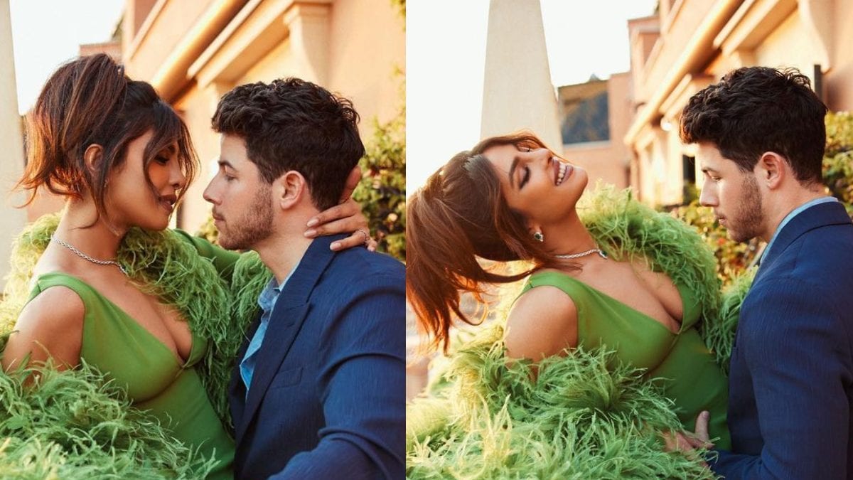 HOT! Priyanka Chopra Slips Into Plunging Neckline Dress and Nick Jonas Can’t Keep His Hands Off Her