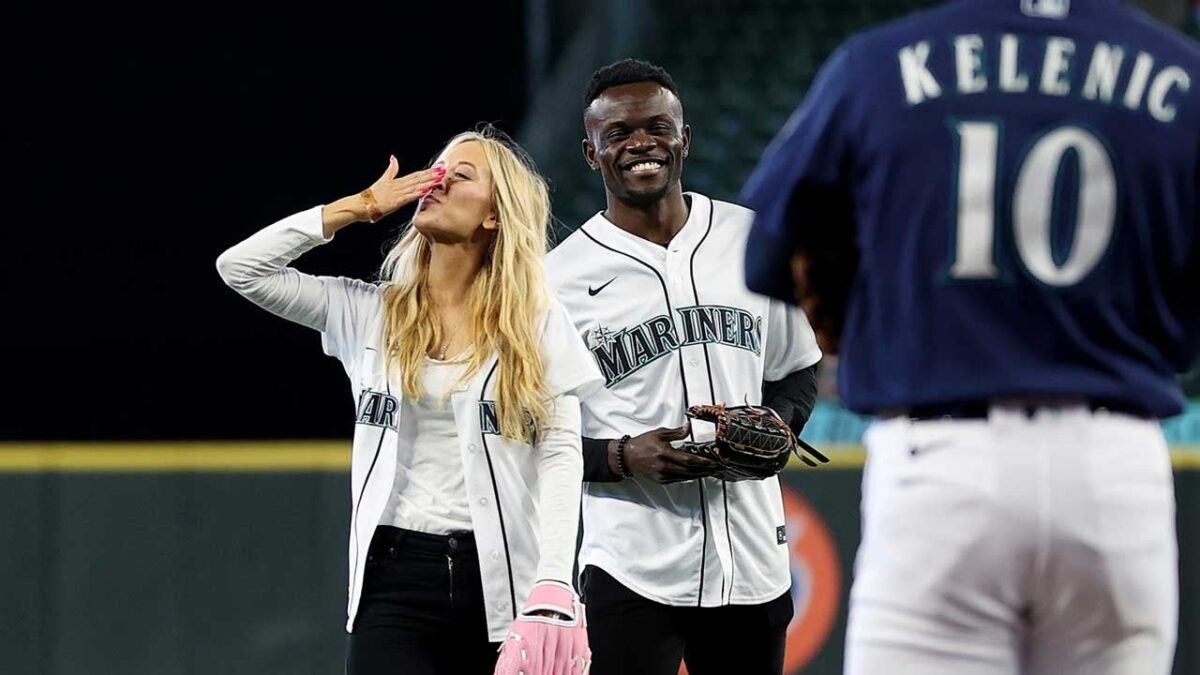 ‘Love Is Blind’ Couple Chelsea and Kwame Throw First Pitch at Seattle Mariners Game