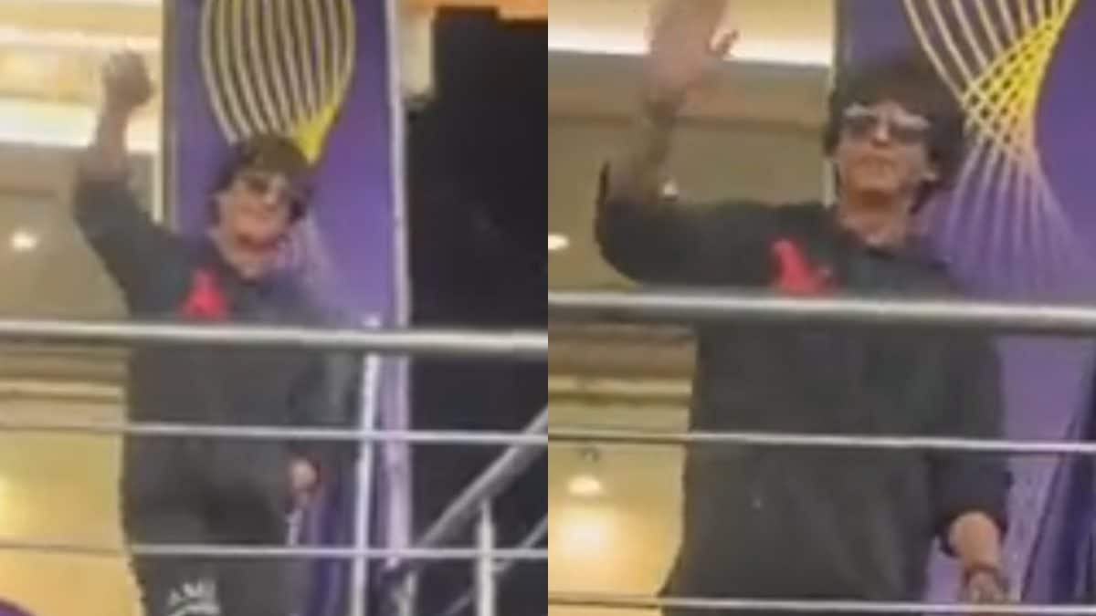 Shah Rukh Khan Grooves To Jhoome Jo Pathaan At KKR Vs RCB Match, Blows Kisses To Fans