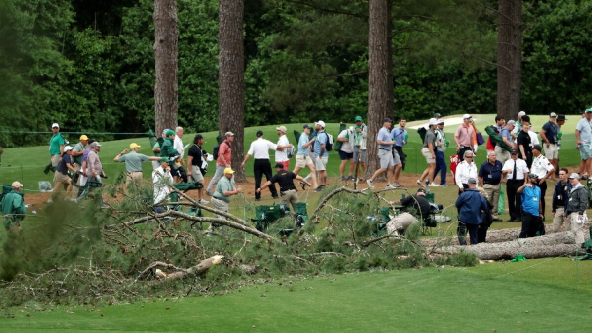 The Masters Grinds to a Halt After Three Massive Pine Trees Fall at Augusta National