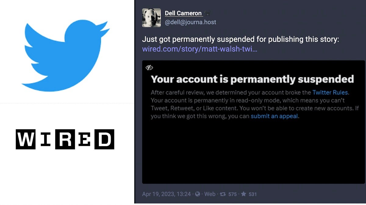 Twitter Permanently Suspends Wired Senior Writer After He Interviews Matt Walsh Hacker