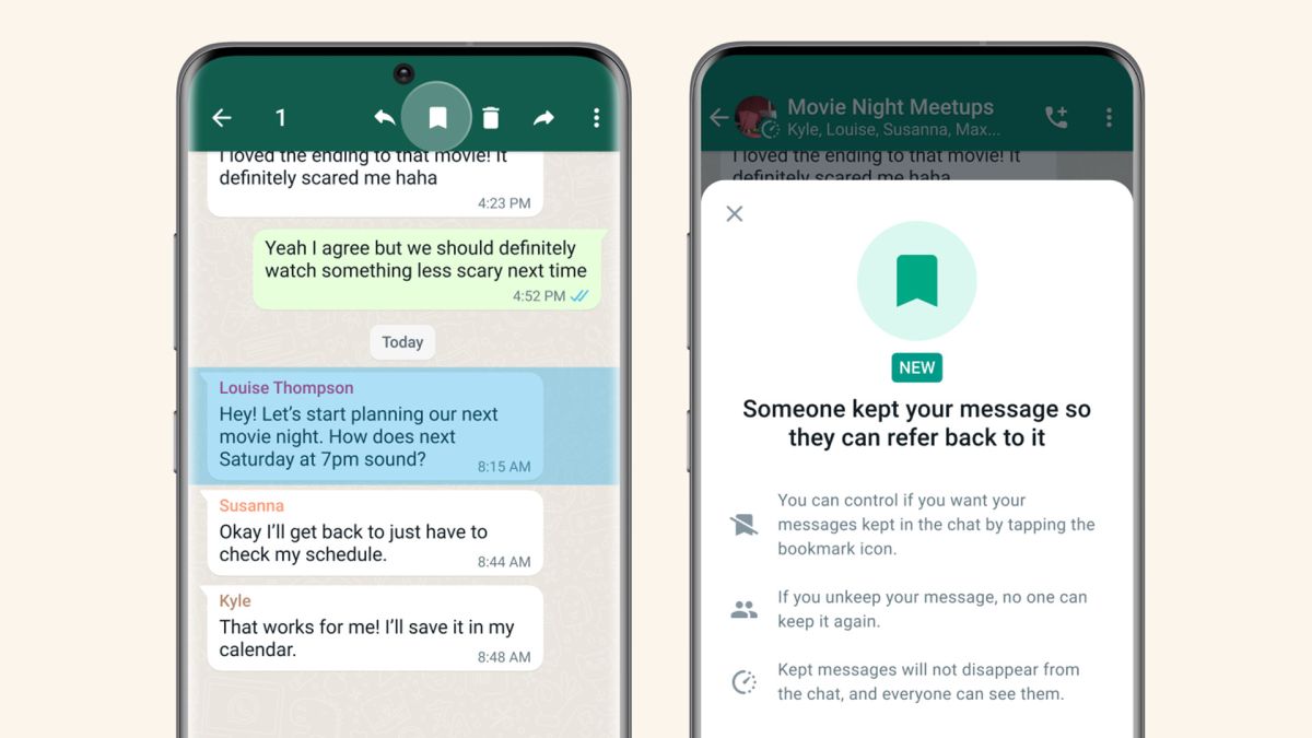 WhatsApp update lets you keep disappearing messages – with permission
