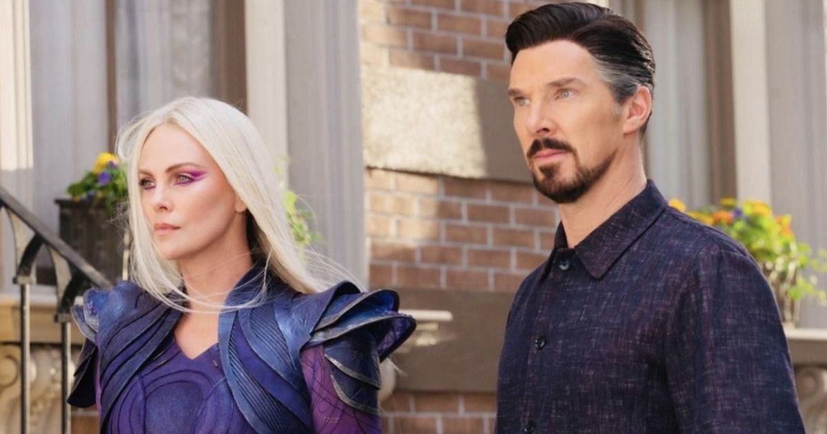 Charlize Theron and Benedict Cumberbatch in Doctor Strange in the Multiverse of Madness