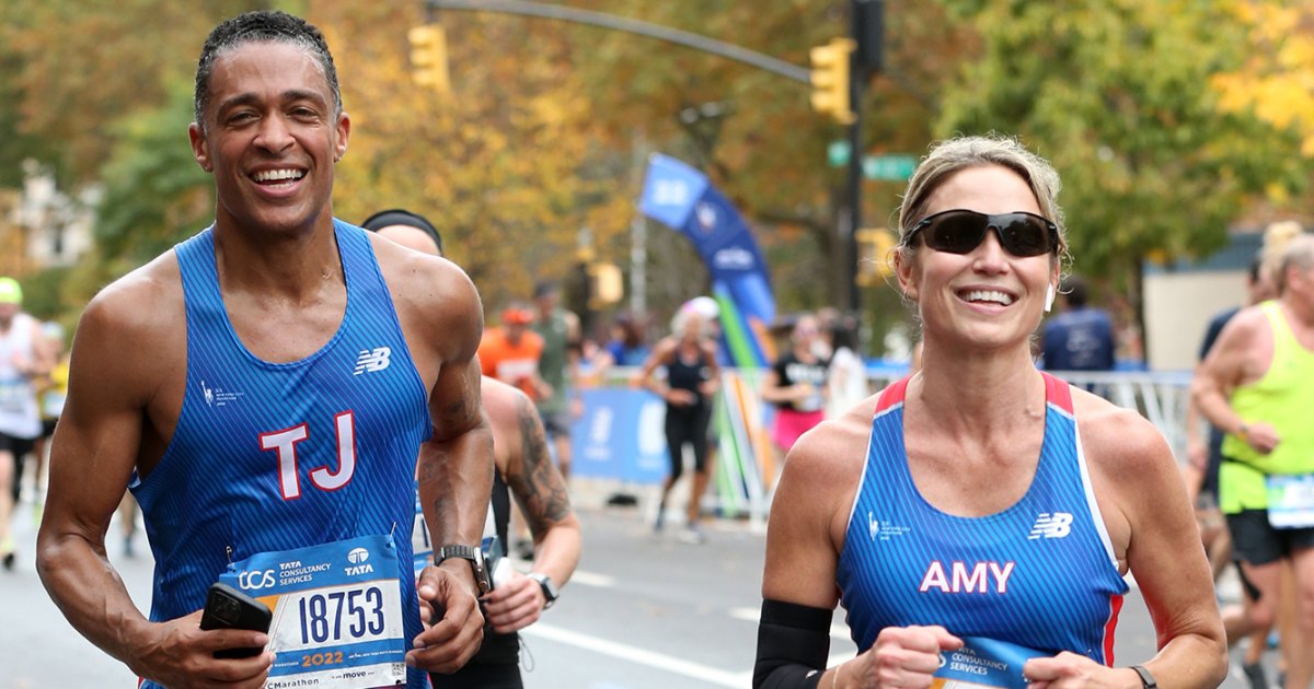 Amy Robach, T.J. Holmes Run Brooklyn Half Marathon: Photo