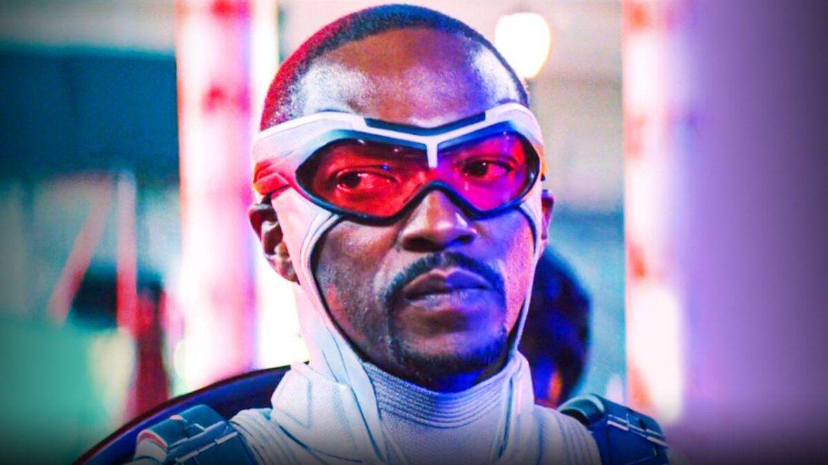 Anthony Mackie face as Captain America
