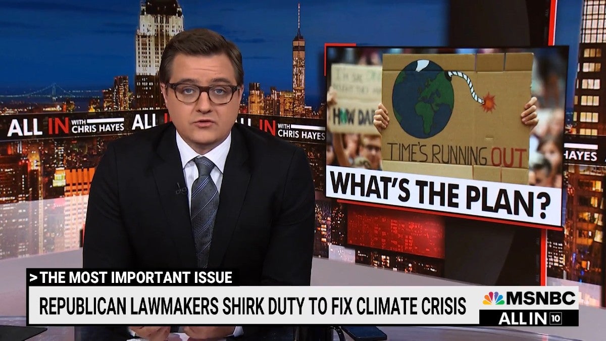 Chris Hayes Urges Journalists 'Not to Collude' With Republican Climate Deniers (Video)