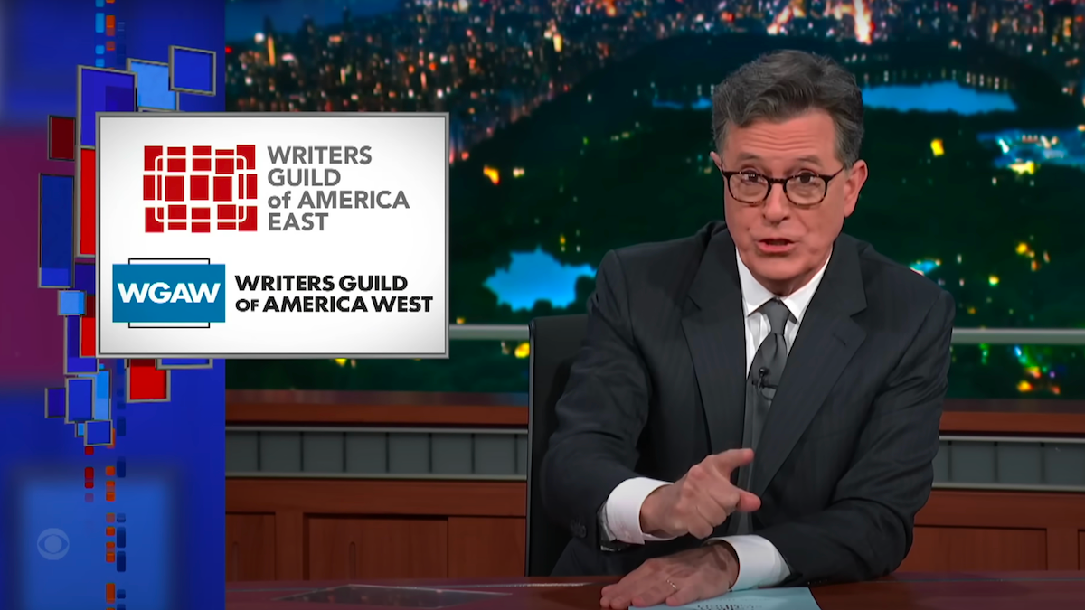 Colbert Writes Jokes for the Future During Strike on Disney, DeSantis