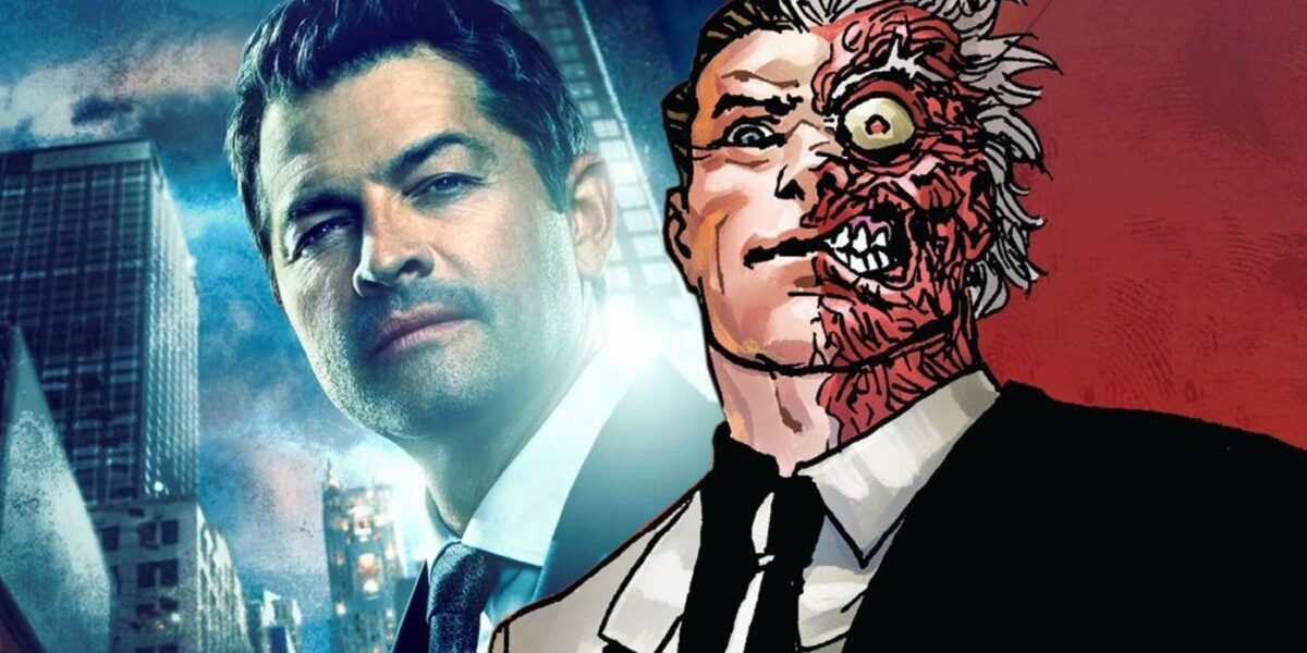 Misha Collins and Two Face art from a DC Comic
