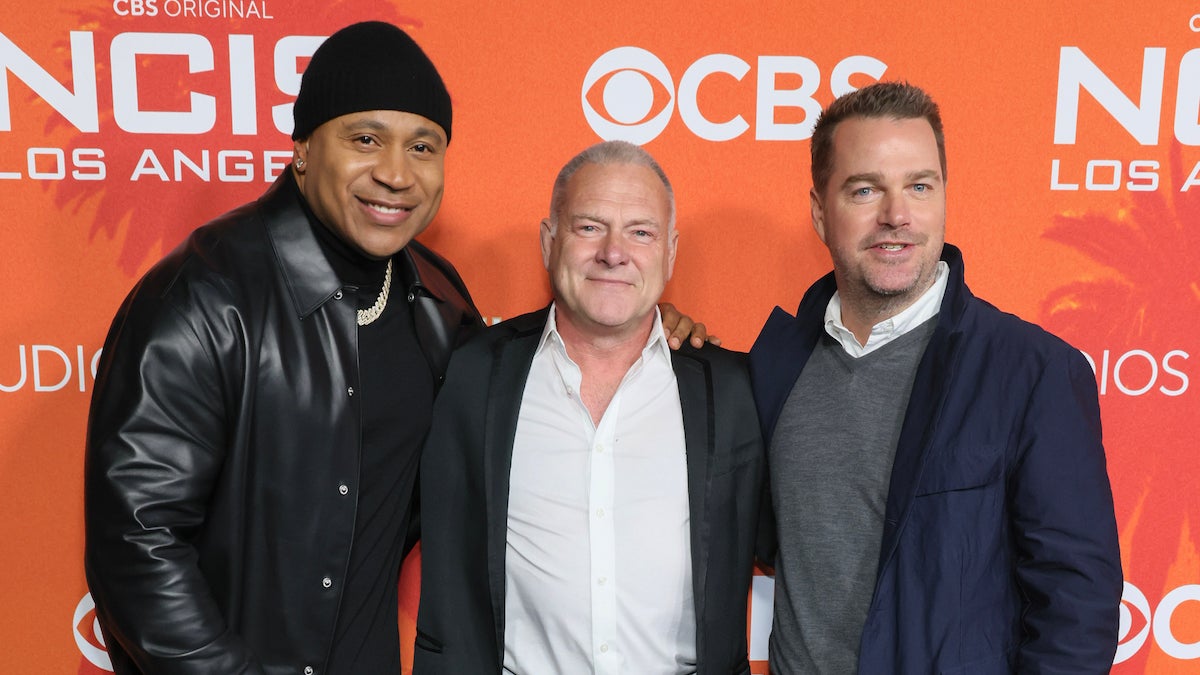 LL Cool J, R. Scott Gemmill, and Chris O'Donnell, "NCIS: Los Angeles" series wrap party