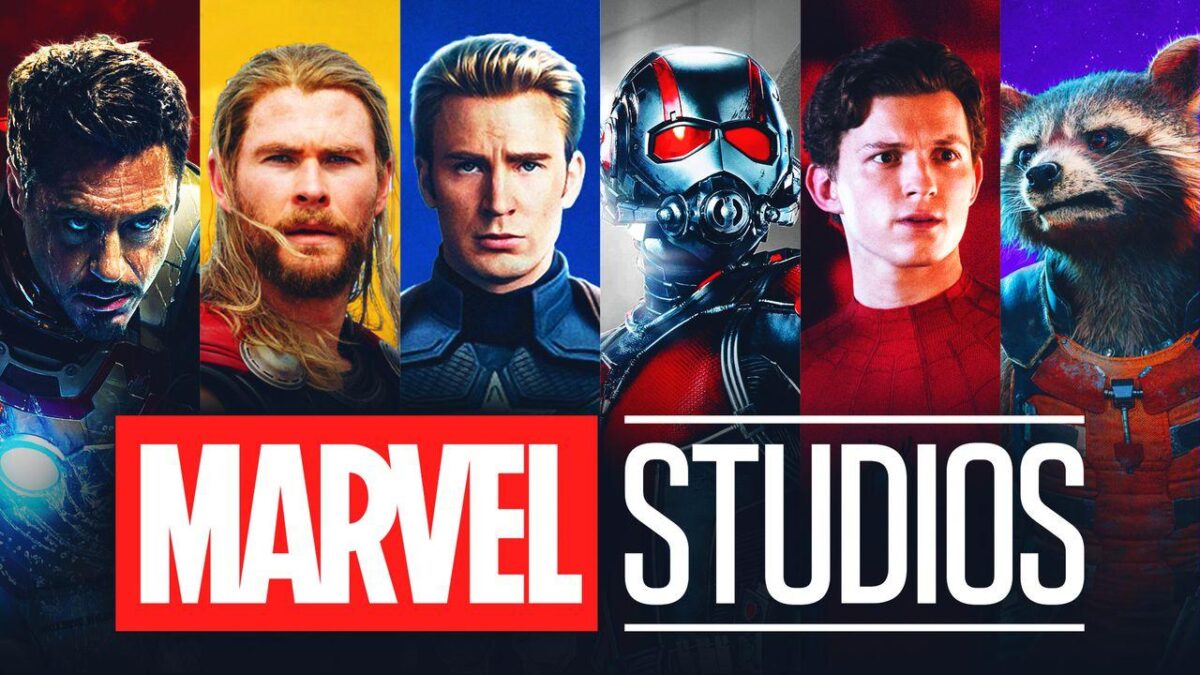 Iron Man, Thor, Captain America, Ant-Man, Spider-Man, Rocket, Marvel Studios logo