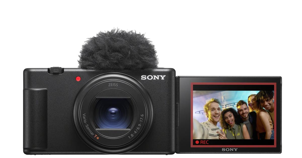 Sony's ZV-1 II has a wide lens so you can fit your whole face in while vlogging