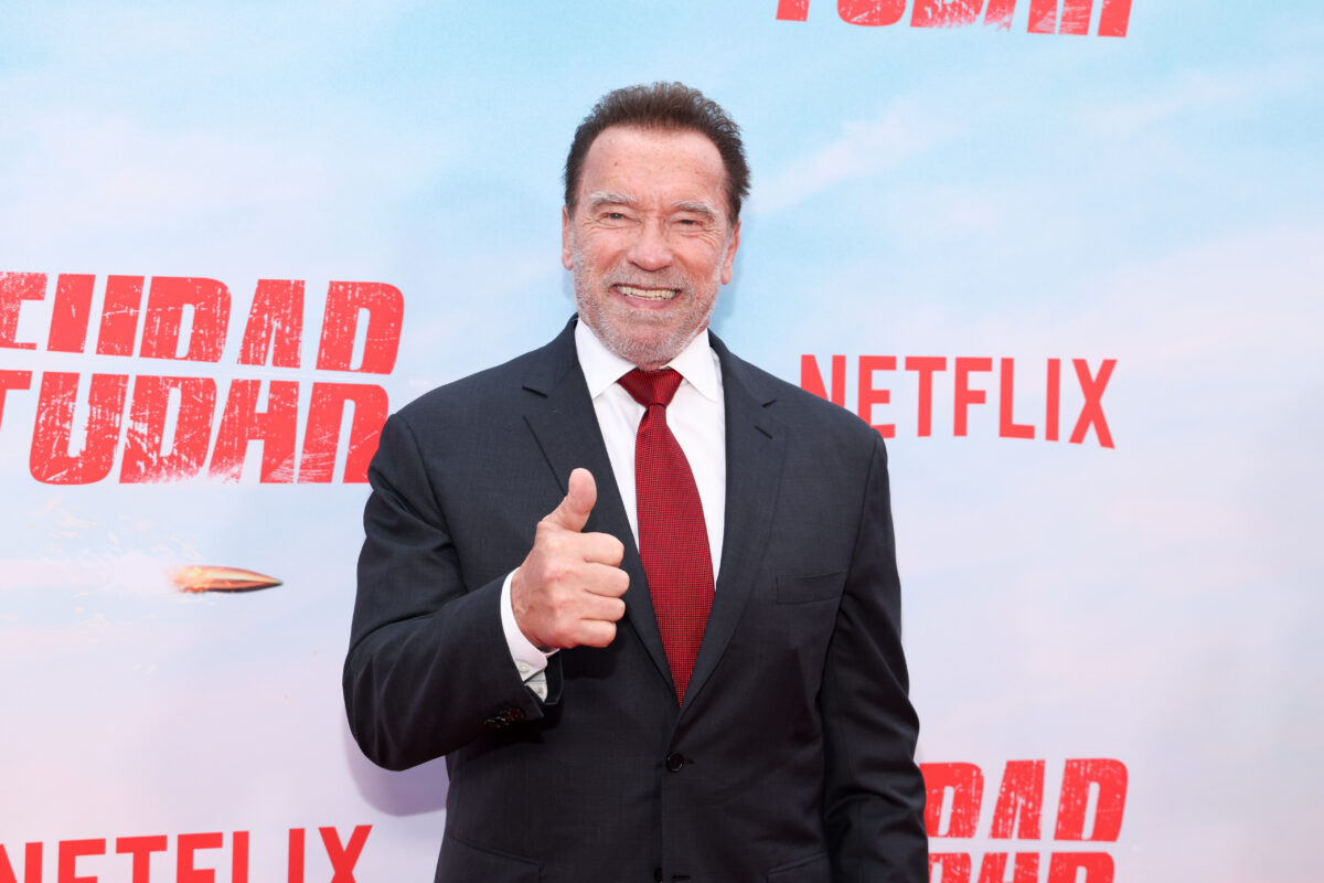Arnold Schwarzenegger at the premiere of "Fubar"