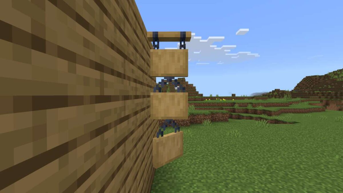 How To Hang Signs In Minecraft