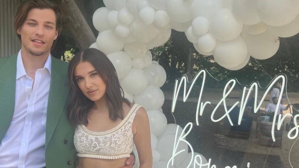 Millie Bobby Brown Pulls Off the Bridal Crop Top at Her Engagement Party
