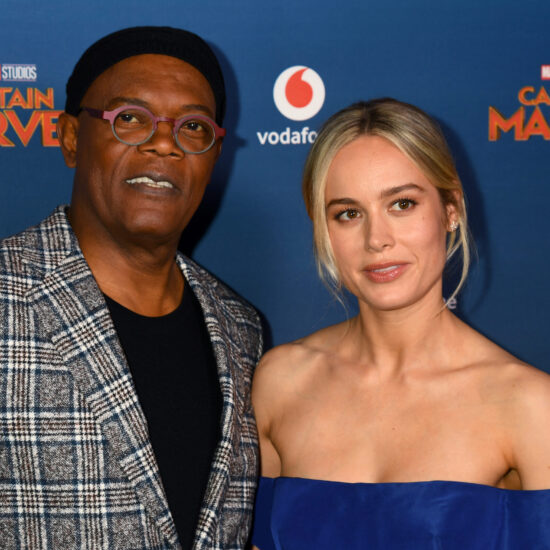 Samuel L. Jackson and Brie Larson attend the "Captain Marvel European Gala" held at The Curzon Mayfair on February 27, 2019