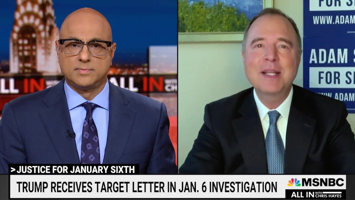 Adam Schiff Predicts Conservative Jan. 6 Charges for Trump