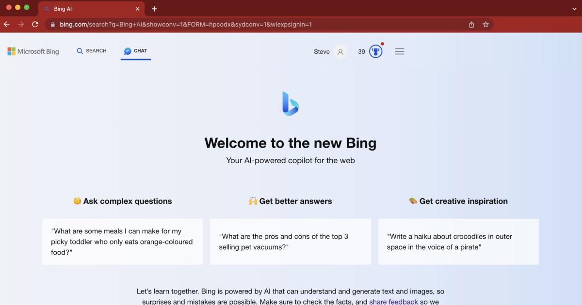 Bing Chat powered by OpenAI tech is rolling out to Chrome and Safari