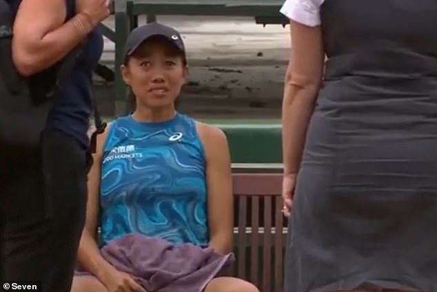 Zhang Shuai (pictured) was left in tears and unable to continue at the Budapest Open after a series of shocking acts from Hungarian opponent Amarissa Toth