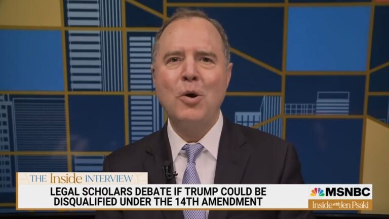 Adam Schiff Says Trump May Be ‘Disqualified’ From 2024 Race