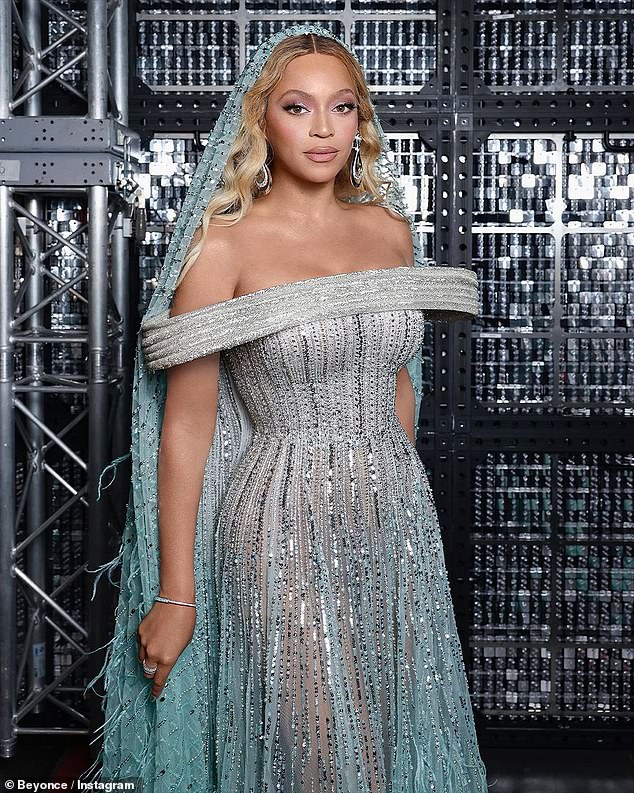 Wow! Beyonce, 42, put on a glamorous display in dazzling, figure-hugging ensembles in new photos shared to the singer's Instagram page on Saturday from her Renaissance Tour stop in Dallas