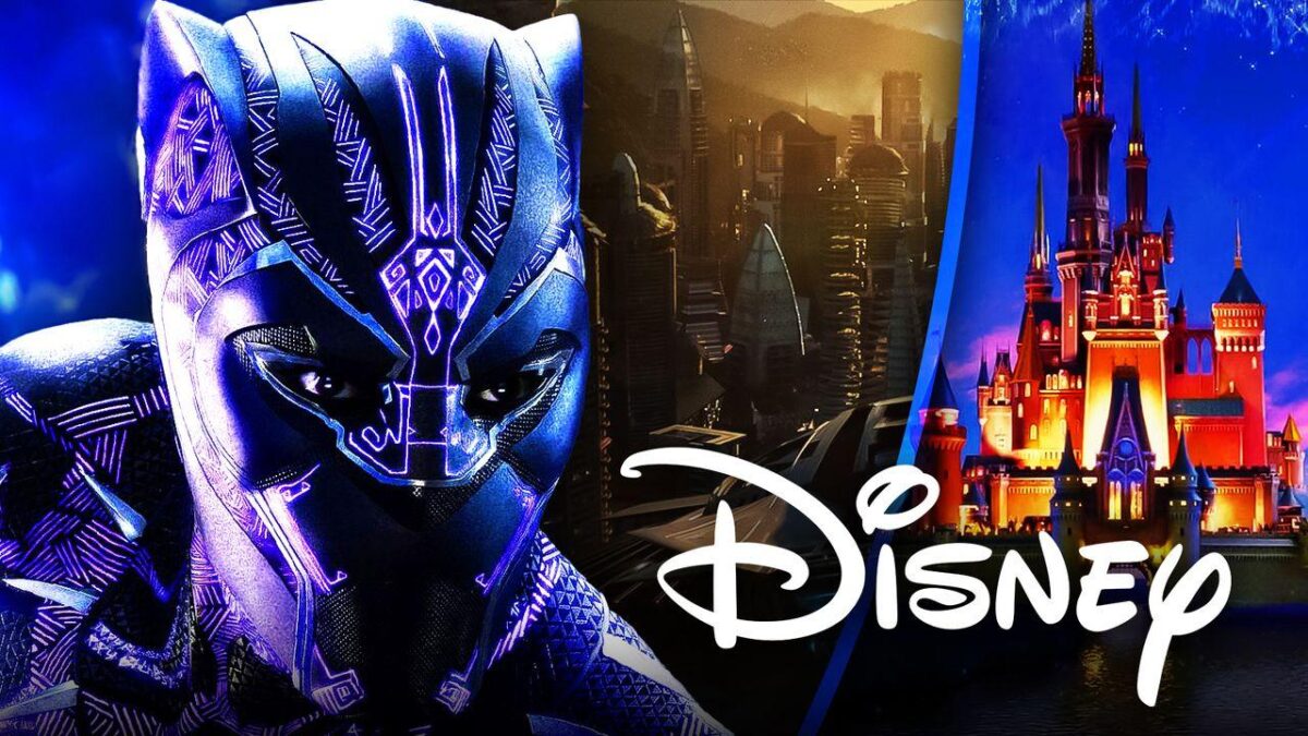 Black Panther, Disney castle, Disney logo
