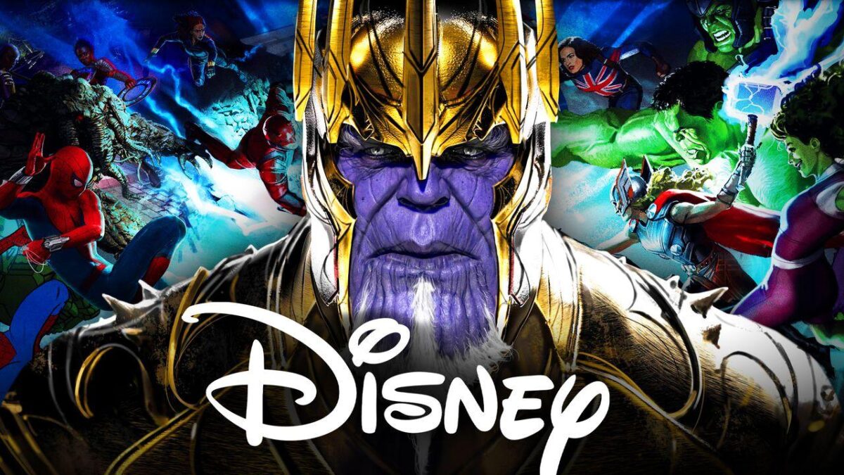King Thanos, Avengers, Disney logo