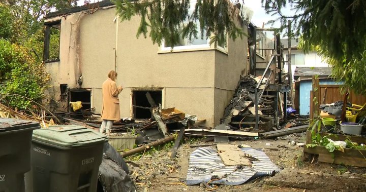 Driver evades North Vancouver roadblock, crashes into Vancouver home and ignites fire