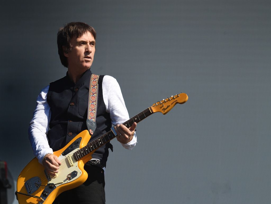 LONDON, ENGLAND - JULY 09: (EDITORIAL USE ONLY) Johnny Marr performs on the Great Oak Stage as American Express present BST Hyde Park at Hyde Park on July 09, 2022 in London, England. (Photo by Gus Stewart/Redferns)