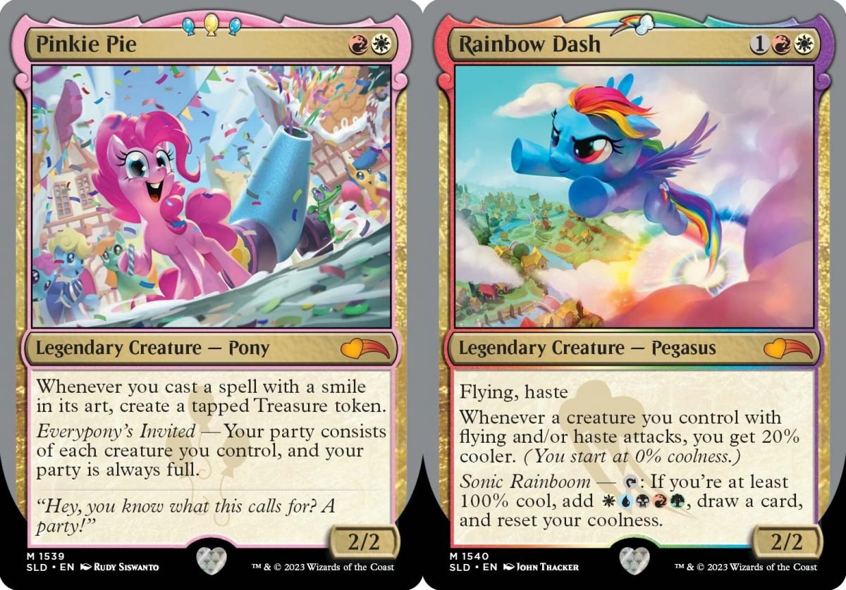 Two Magic the Gathering Cards featuring characters from My Little Pony