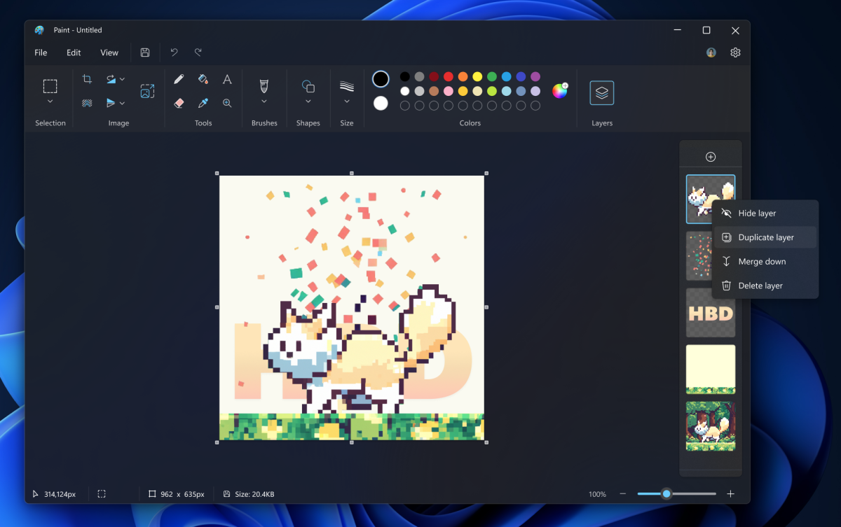 MS Paint just got two killer features for a ’90s graphics editor