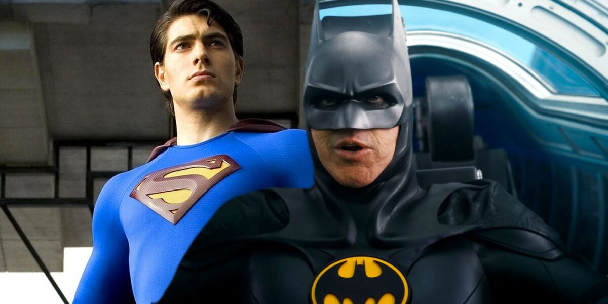 Michael Keaton’s Batman & Brandon Routh’s Superman Team-Up In Crossover Art That Beats The DCEU
