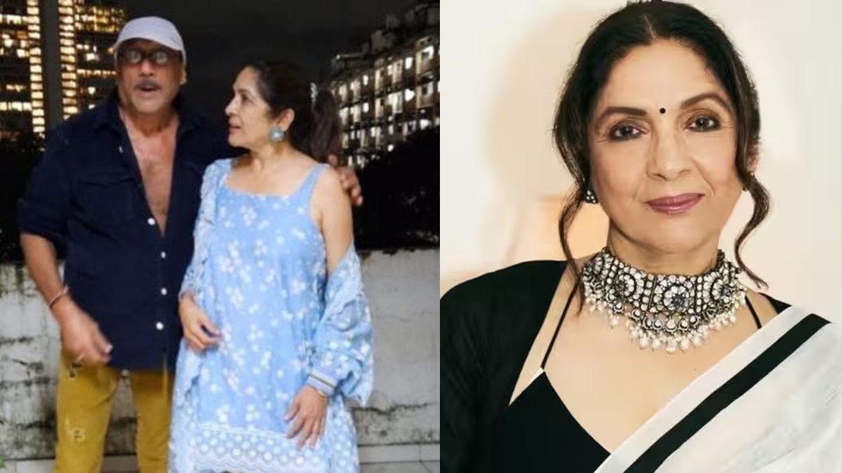 Neena Gupta Rocks A Strappy Blue Dress As She Poses Alongside Co-Star Jackie Shroff; See Photos