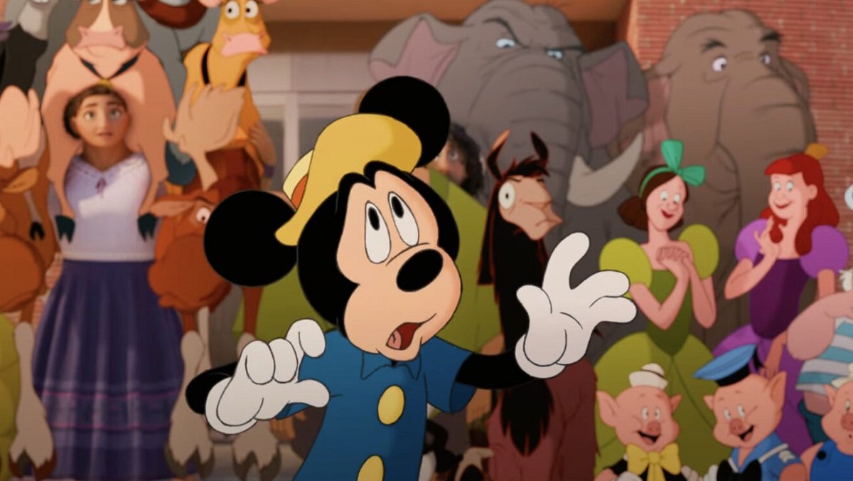 Mickey Mouse gathers hundreds of Disney animated characters for the short film Once Upon a Studio.