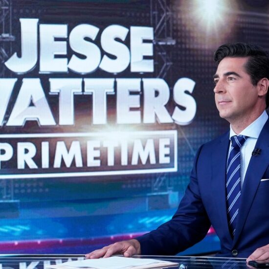 NEW YORK, NEW YORK - JUNE 29: Fox anchor Jesse Watters is seen on "Jesse Watters Primetime" at Fox News Channel Studios on June 29, 2022 in New York City. (Photo by John Lamparski/Getty Images)