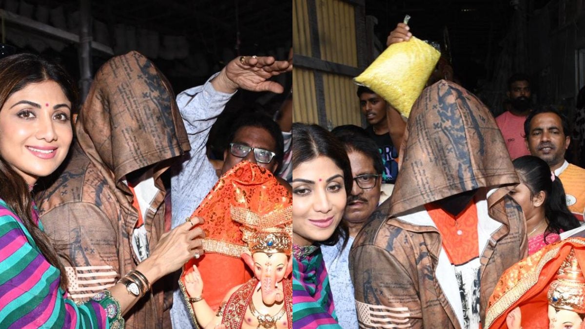 Shilpa Shetty Looks Pretty In Ethnic Wear, Brings Ganpati Home With Hubby Raj Kundra; Watch