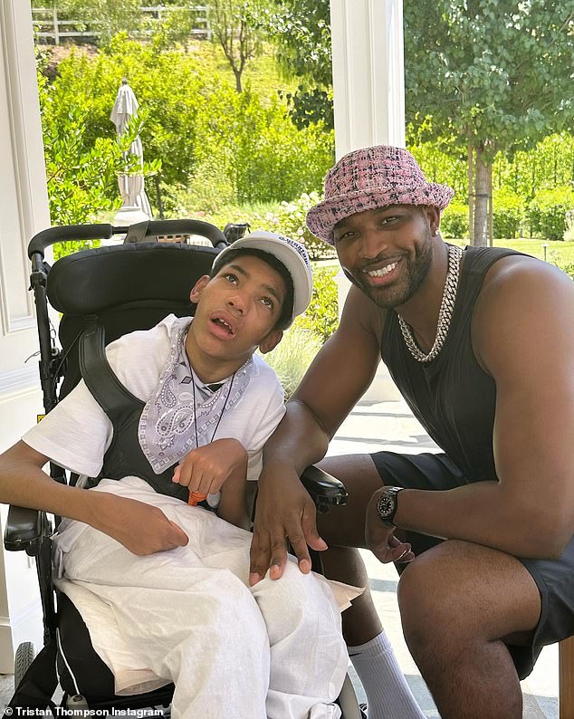 Temporary guardianship: Tristan Thompson was granted temporary guardianship of his younger brother on Wednesday after the teen, shown with Tristan on Instagram, was left unable to care for himself after the sudden death of their mother