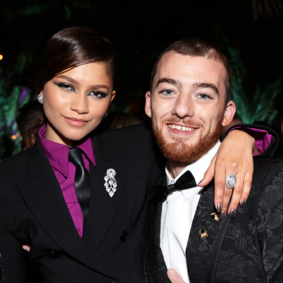 BEVERLY HILLS, CALIFORNIA - MARCH 27: Zendaya and Angus Cloud attend the 2022 Vanity Fair Oscar Party hosted by Radhika Jones at Wallis Annenberg Center for the Performing Arts on March 27, 2022 in Beverly Hills, California. (Photo by Matt Winkelmeyer/VF22/WireImage for Vanity Fair)
